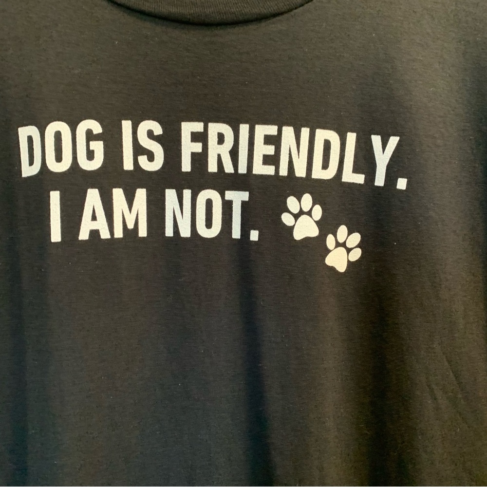 Men’s Black T-Shirt with Dog Saying size XL - Picture 2 of 8